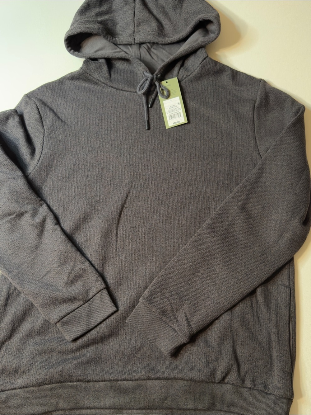 NWT Men's Goodfellow & Co. Gray Hooded Knit Pullover Shirt Size Large (KB8)